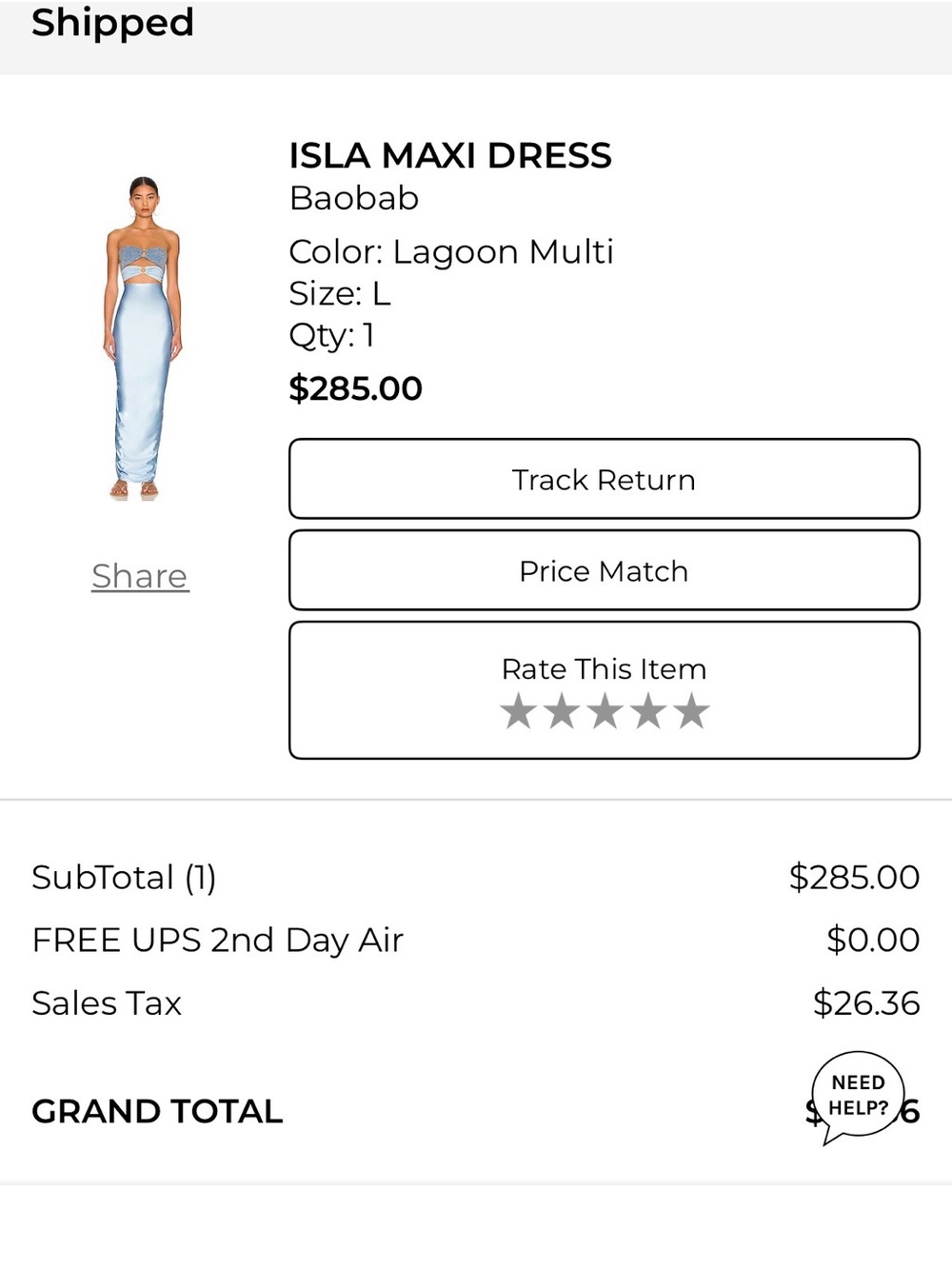 Baobab Collection Isla Maxi Dress in Lagoon Blue Multi